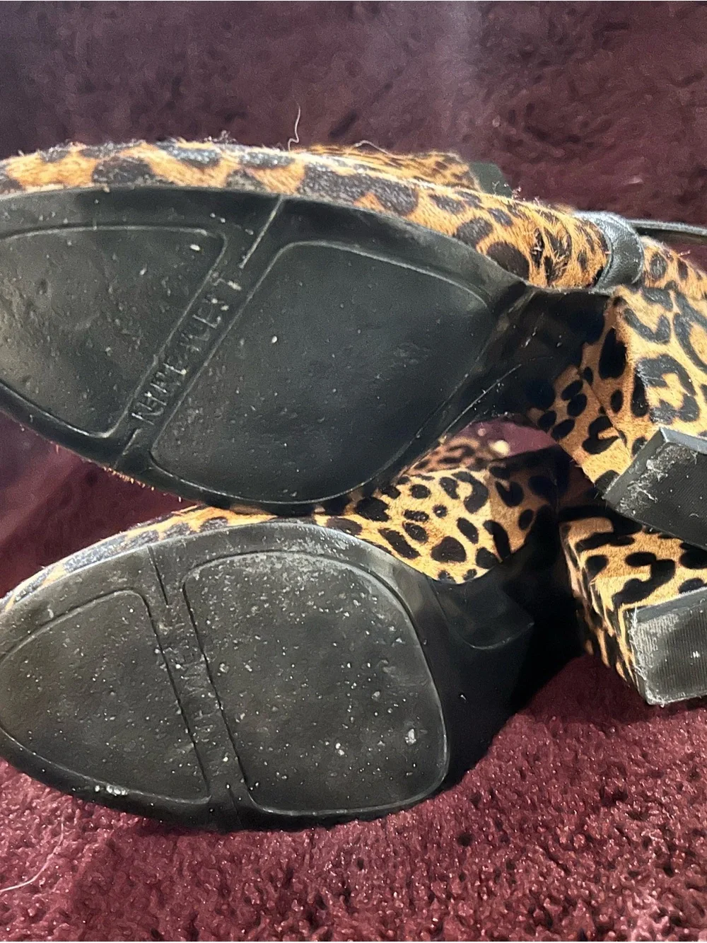 Nine West Leopard Print Ankle Booties in Tan and Black